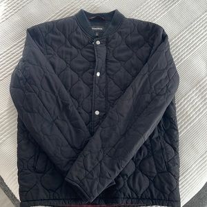 Bonobos Black Quilted Bomber. Size Medium.